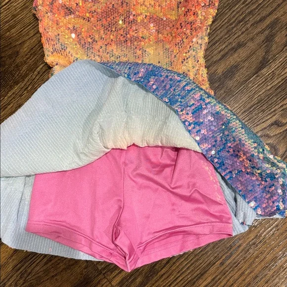 Sparkling Rainbow Sequin Dress with Bow - Picture 3 of 5